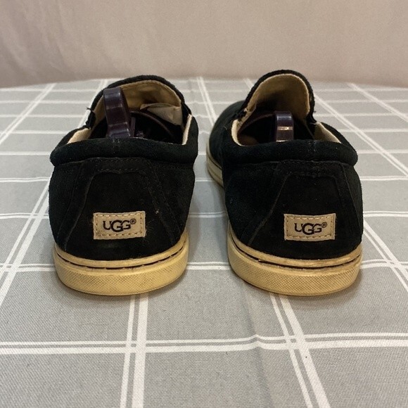UGG Fierce 1006737 Slip On Sneakers Black Suede Loafers Women’s Size 9 Shoe - Picture 4 of 14